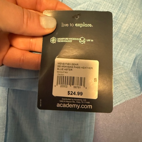 NWT Magellan Outdoors Blue Casual Button Down Shirt - Picture 6 of 7